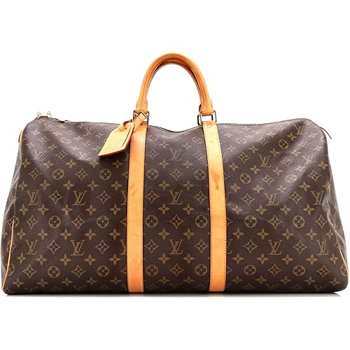 Louis Vuitton, Pre-Loved Keepall Bag Monogram Canvas 55, Brown