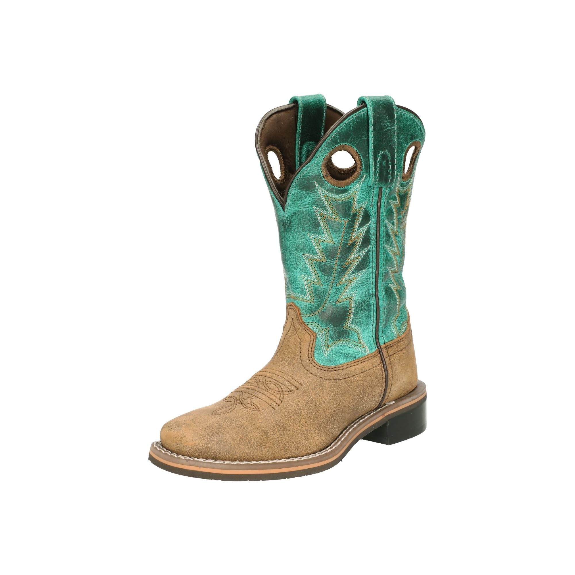 Kids’ Jesse Square Toe Leather Western Boot