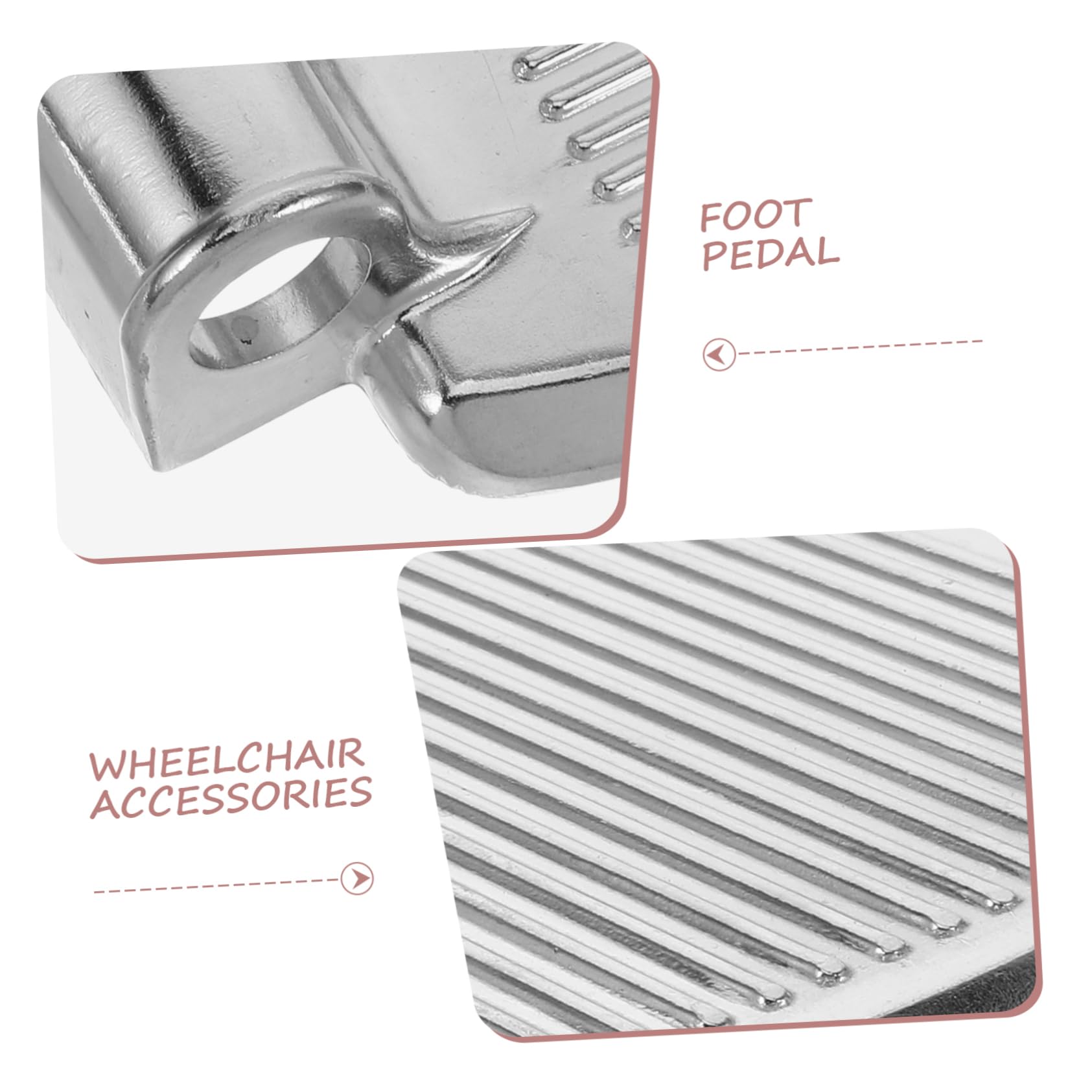 2 Pezzi Poggiapiedi Per in Alluminio 19 Mm Pedana Regolabile Per Scooter Per Anziani Facile Installare e Versatile Per Uso Domestico