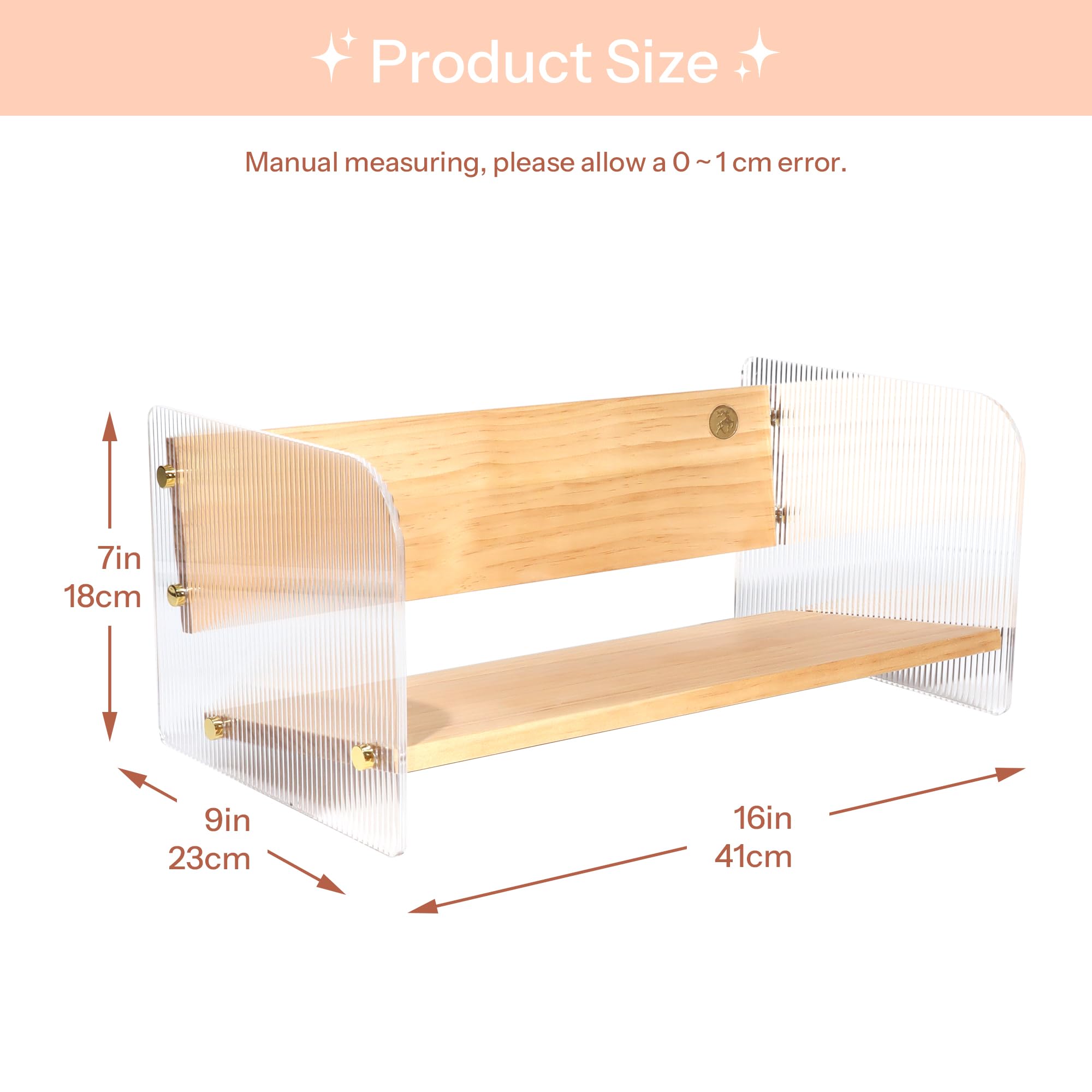 Piccolo scaffale per libri, mensole da scrivania per piccoli spazi, organizer per libri per casa e ufficio, in acrilico combinato con librerie in legno di pino, espositore per libri per