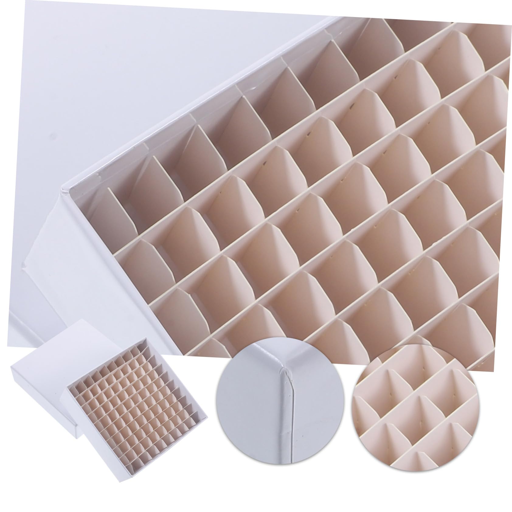 GLEAVI Aufbewahrungsbox 100-fächer Mikrozentrifugenröhrchen Papier für mit Praktische Multi Gitter Design zur Sicheren Lagerung im Gefrierschrank (gefriertuhe)