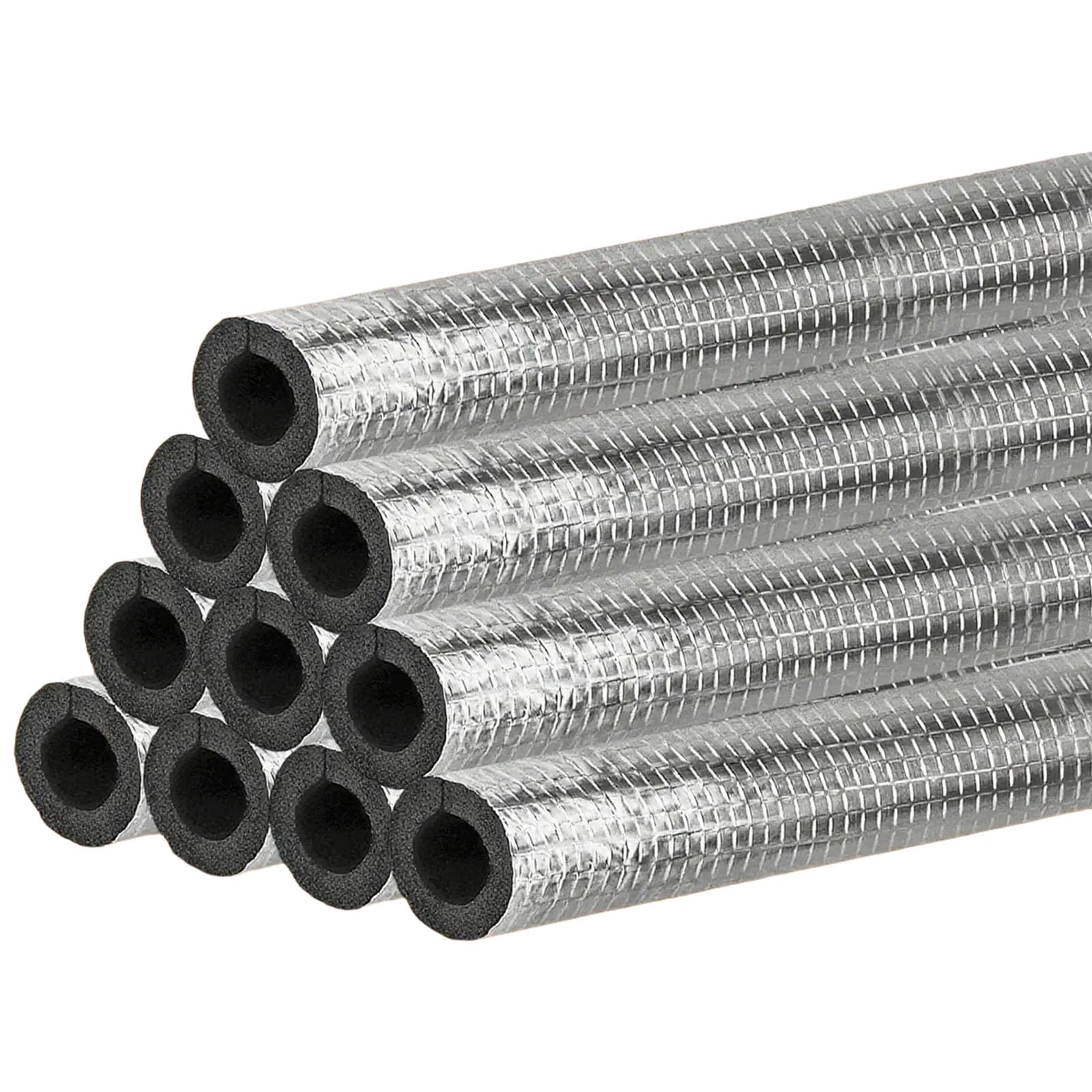 10Pcs Freeze Protections Cover Air Conditioners Pipe Insulation Foam Aluminum Foil Pipe Covers Insulation Foam Tube Thickened Sleeves Freeze Protections Cover for Winter