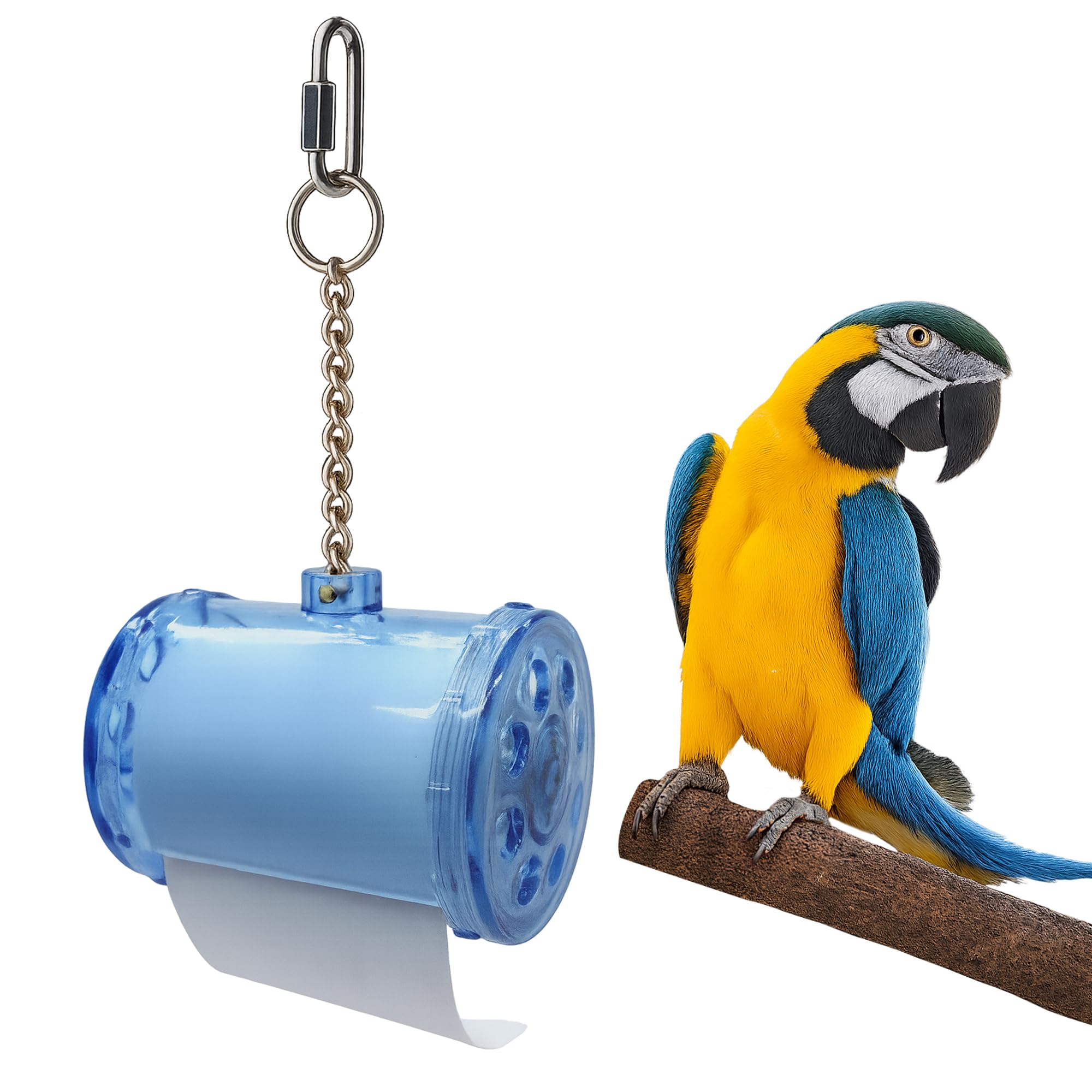 Sweet Feet and Beak Shred Master Bird Paper Roll Toy - Bird Shredding Toys for Cage (4”, Large)