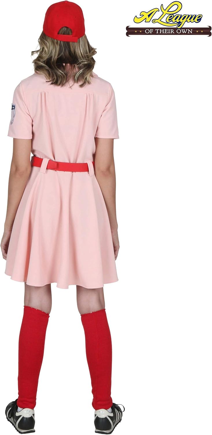 Plus Size Deluxe Dottie Costume for Adults with Dress, Belt, Hat, and Leg Warmers - Image 6