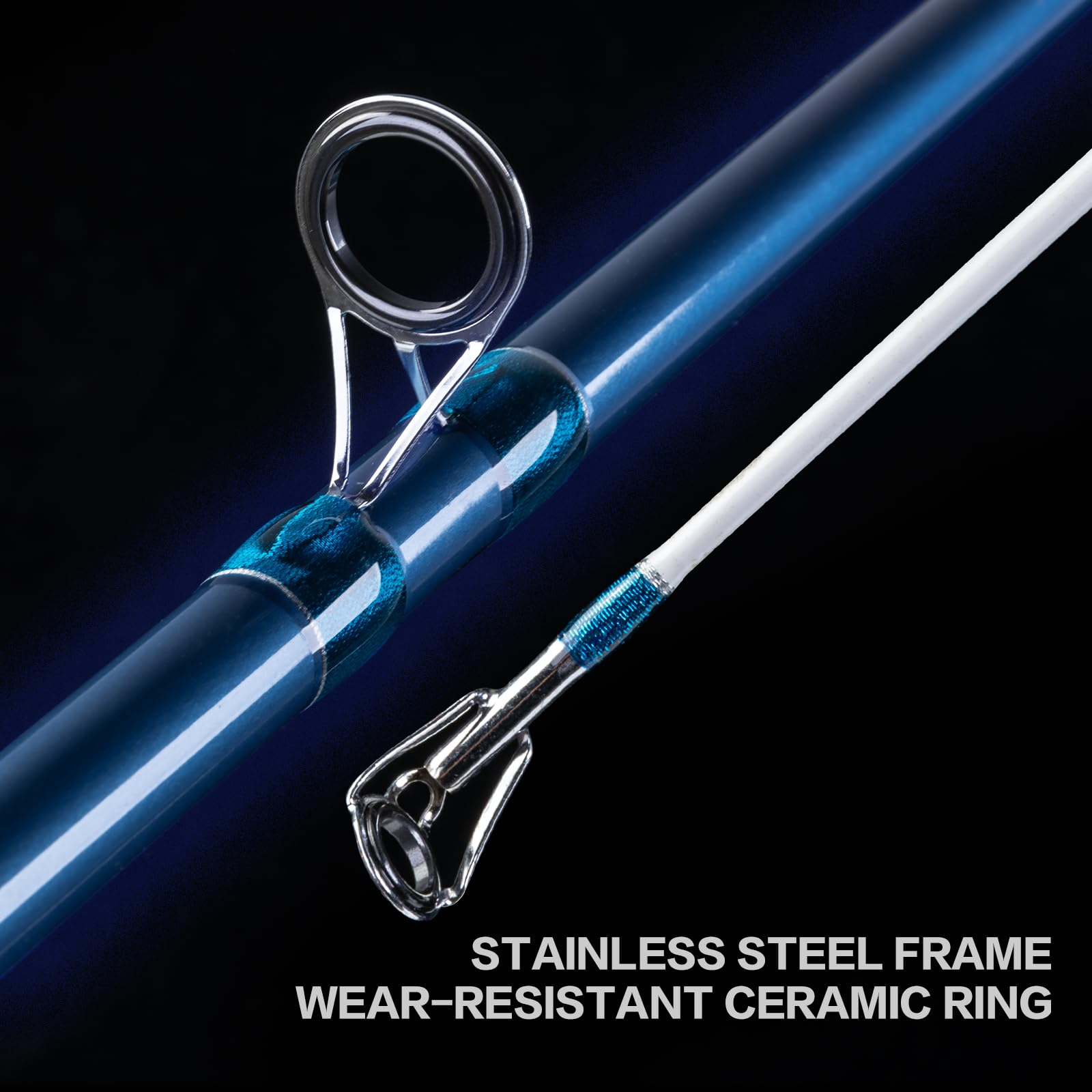 Goture Surf Spinning Fishing Rod 3-Piece Portable Fiberglass Medium Heavy Fishing Rod,Stainless Steel Guides, EVA Handle, Travel Surf Rod Saltwater 12FT/13FT/14FT