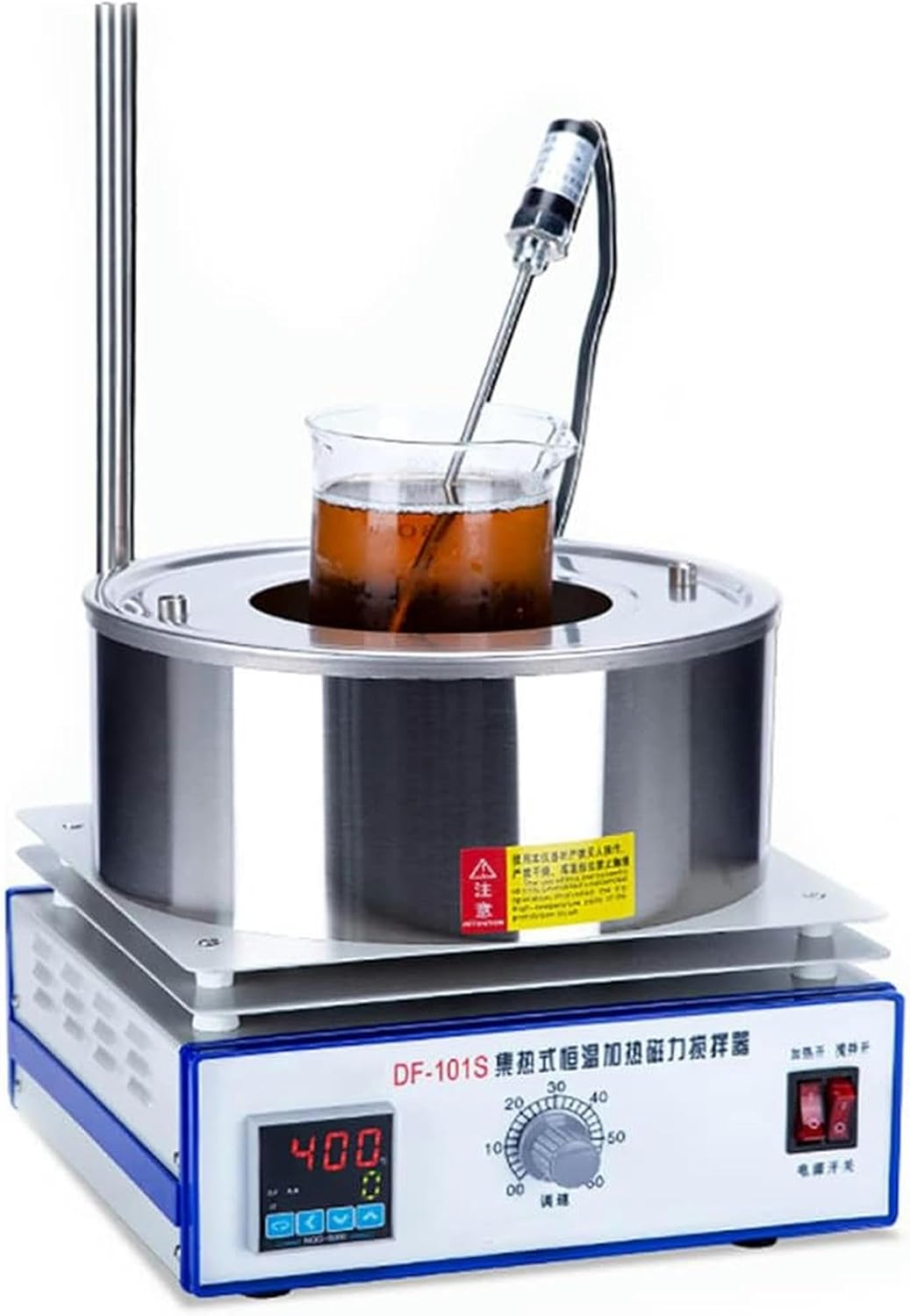 FLTRGO Collecting Type Heating Magnetic Stirrer, Digital Display Thermostatic Water Bath Laboratory Mixer Lab Stirrer, Stirring Capacity: 2000ml, 0-2600RPM, RT to 300°C, 600W Heating Power