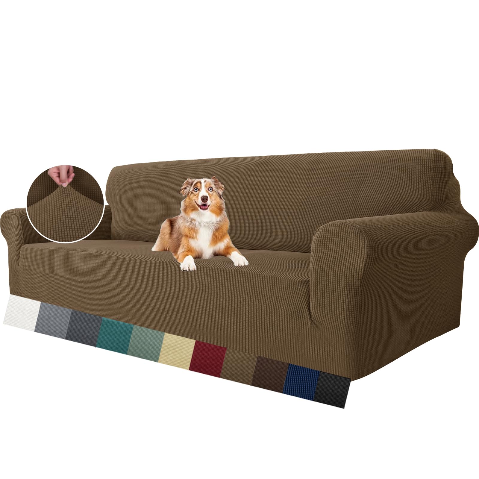 MAXIJIN Super Stretch Couch Cover for 4 Seater Couch, Extra Large Universal Sofa