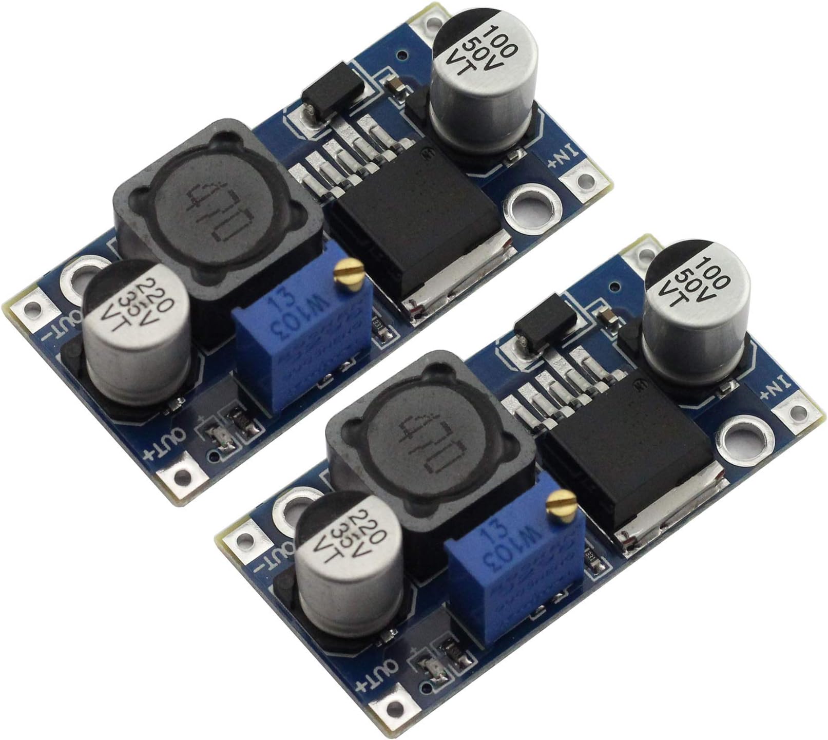 2pcs DC-DC Buck Converter Power Module 3A Adjustable Step-Down LM2596 Voltage Regulator 24V to 12V 5V 3V