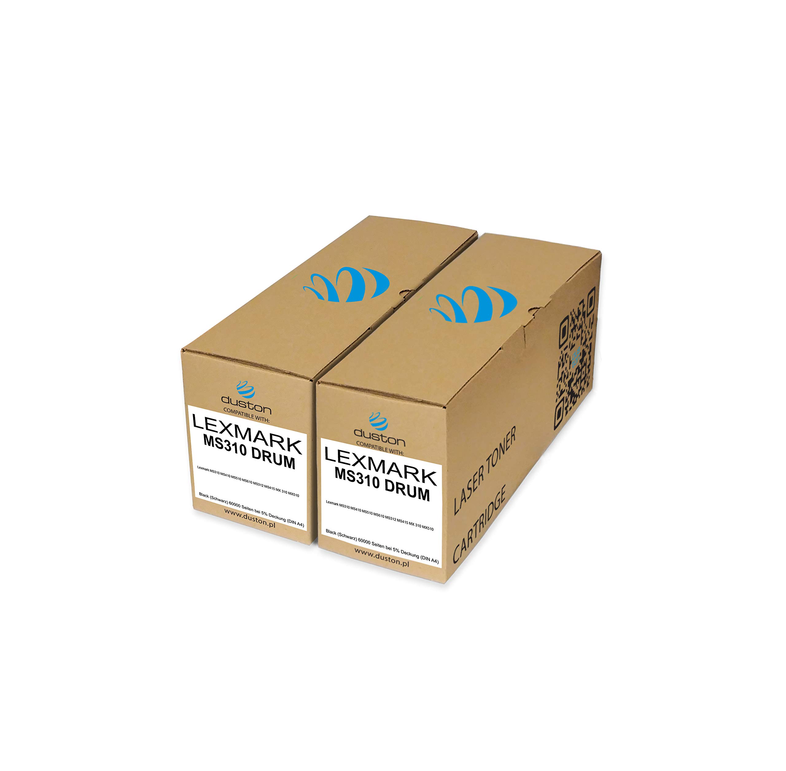 duston 2x tamburo 50F0Z00, 500Z compatibile con Lexmark MS310 MS410 MS510 MS610 MS312 MS415 MX310 MX510
