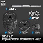 CAPHAUS Adjustable Dumbbells, 20lb, 25lb, 30lb, 52.5lb & 100lb Options, Exercise Fitness Equipment for Home Gym, Muscle Building & Core Fitness