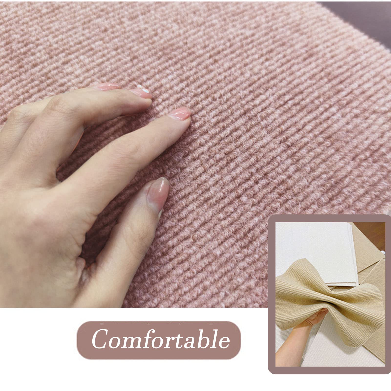 Moquette quadrotte autoadesive, Piastrelle autoadesive per Moquette, 14 Pezzi, Quadrati fonoassorbenti 12x12, Tappetino Antiscivolo per Pavimenti di casa e Ufficio