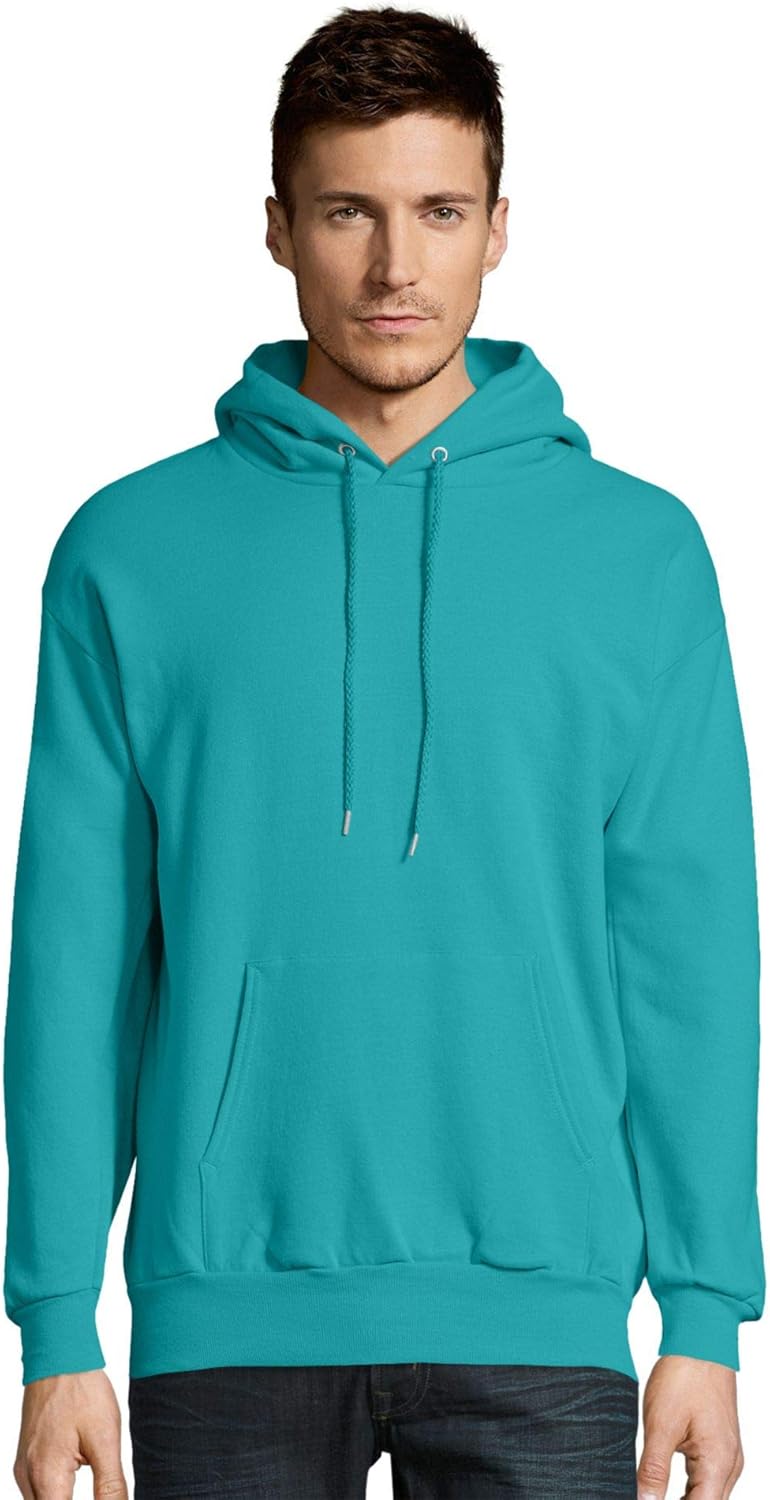 Hanes Ecosmart Hooded Sweatshirt 2XL Teal