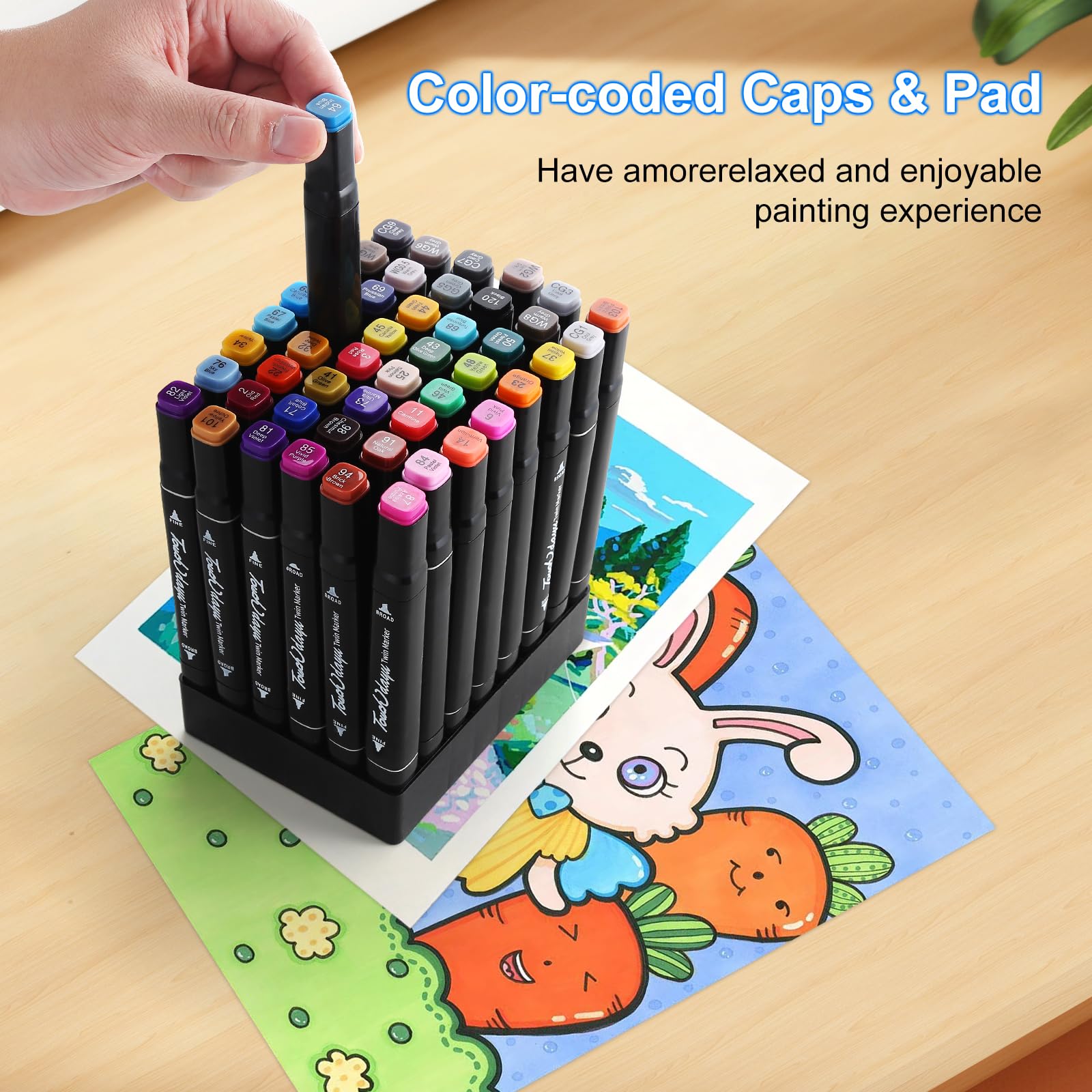 Pennarelli Doppia Punta 48 Colori - Professionali Per Disegno, Fumetti E Graffiti - Foto 2