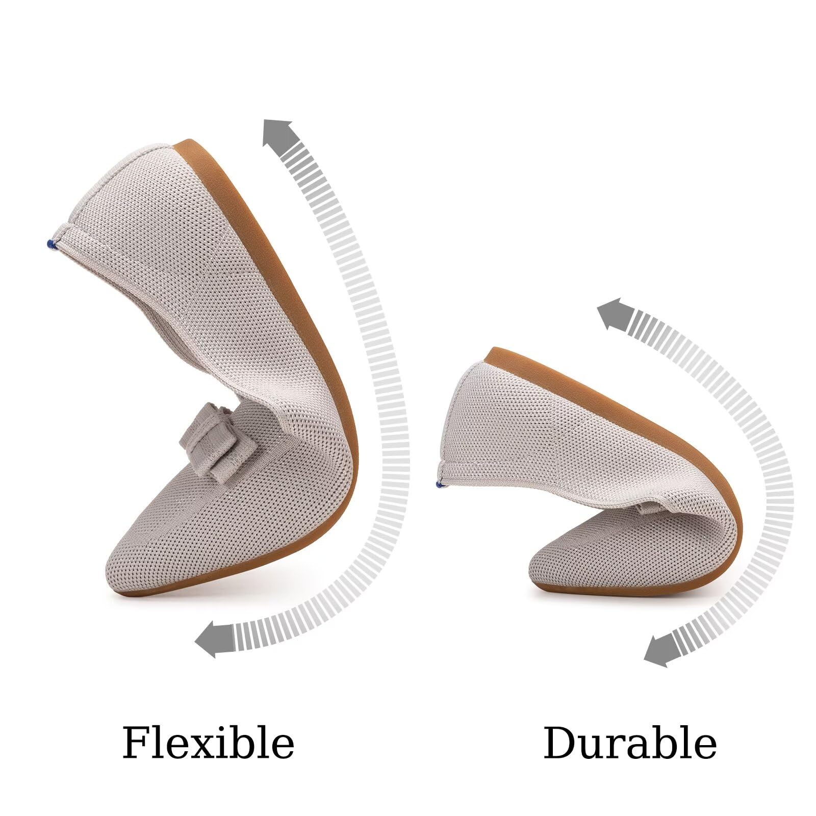 Frank Mully Ballerine Piatte Slip-on in Maglia da Donna - Décolleté con Punta Rotonda