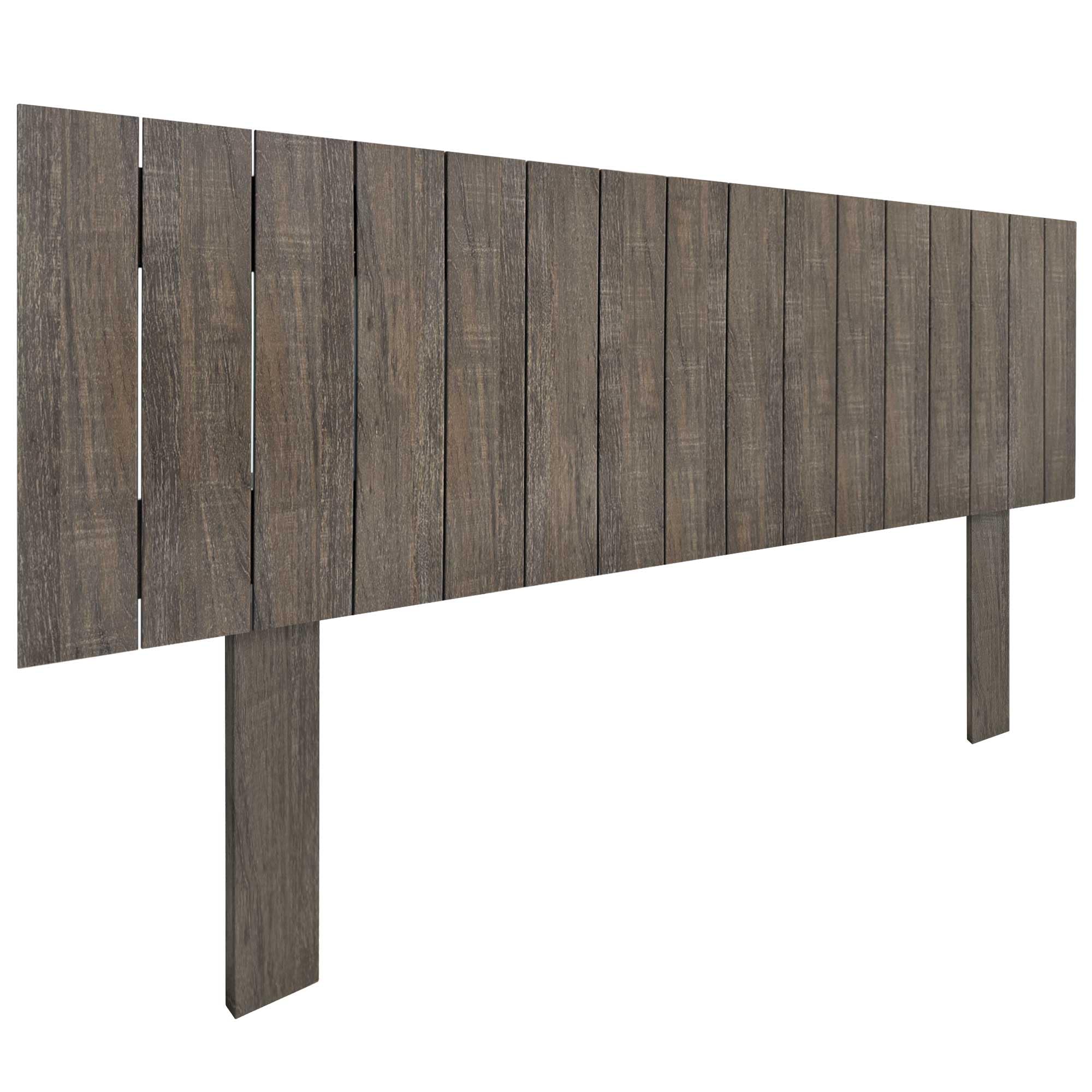 DHOME Cabecero de Madera reciclada DM con Patas Estilo Palet Vertical Cama Palets Herrajes incluidos (135cm, Roble Amazonas)