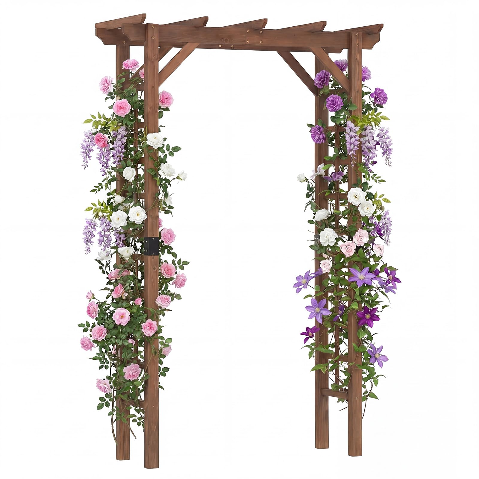 HAPPYGRILL 7 FT Wooden Garden Arch
