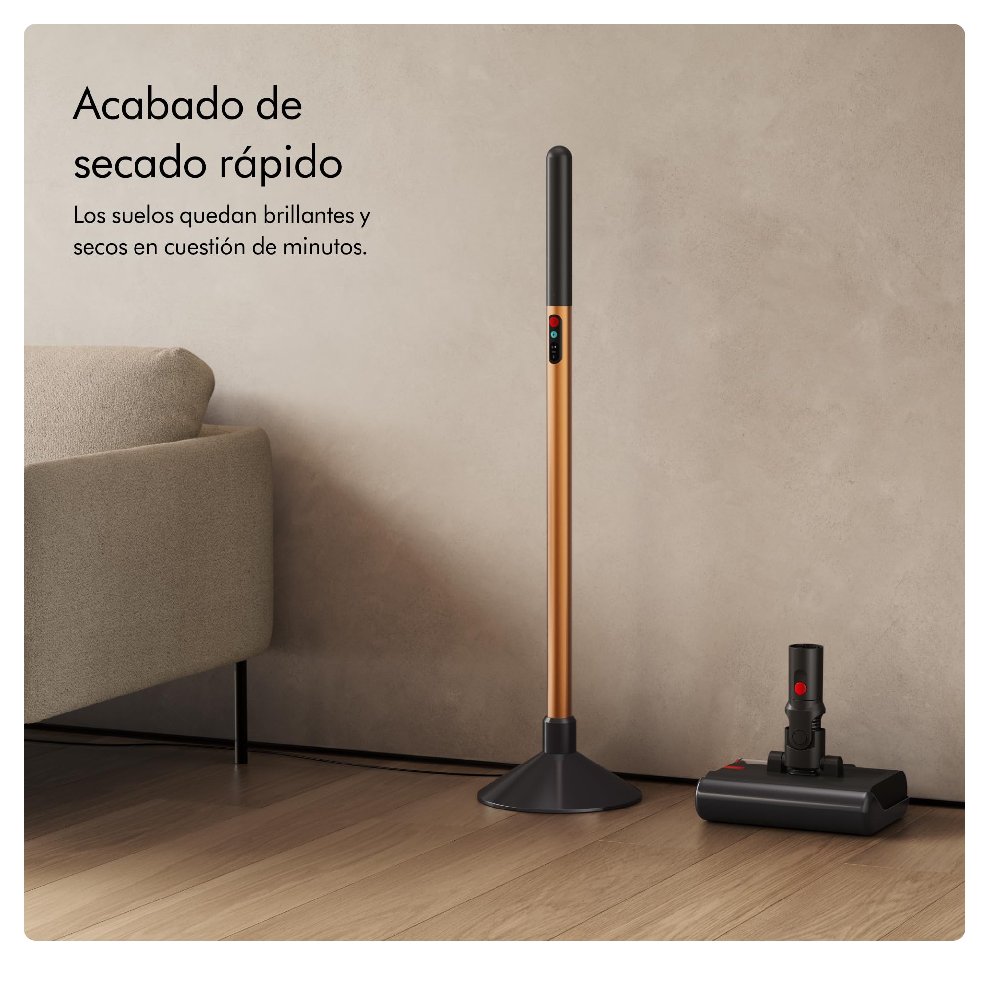 Dyson PencilWash, fregona eléctrica, Mango Ultrafino y Ligero, Rodillo motorizado, Limpieza higiénica, eliminación de Manchas, Secado rápido, autonomía de 30 Minutos