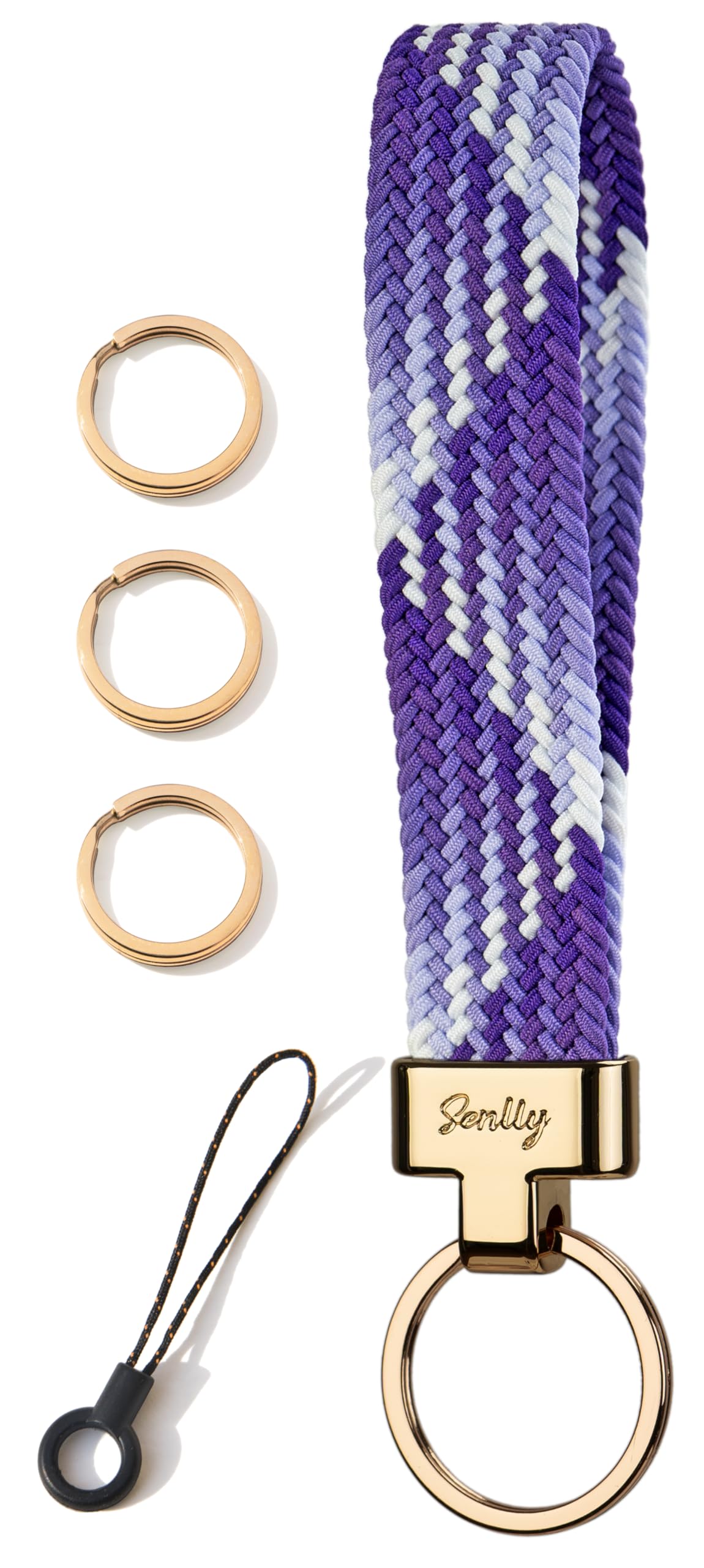 SENLLY Wristlet Lanyard, Stretchy Keychain Holder, Original Elastic Anti-Drop Design Keyring
