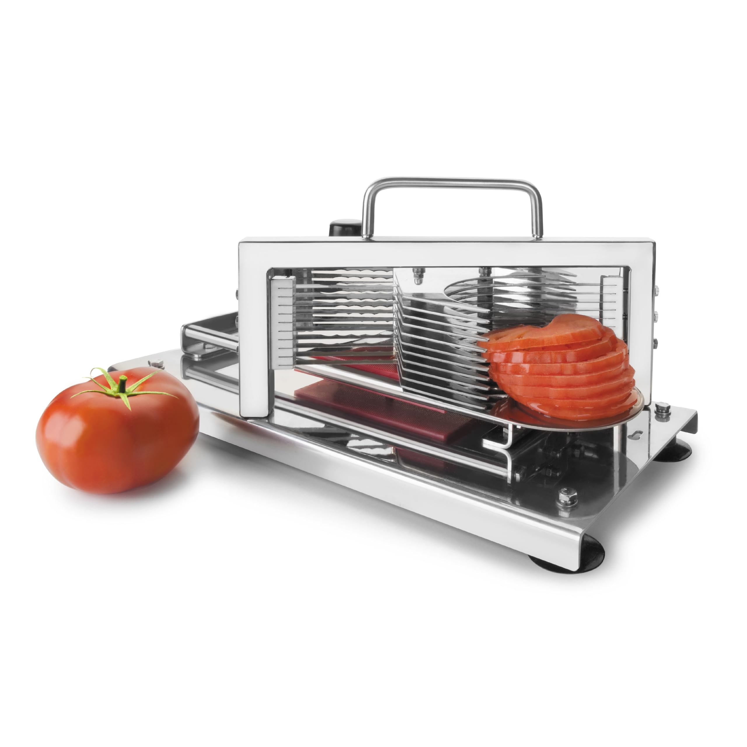 LACOR 60510 - Máquina Corta Tomates, Acero Inoxidable, 10 Cuchillas | En acero inoxidable, para un uso práctico y profesional en cocina; ideal para cocina profesional y uso diario en casa