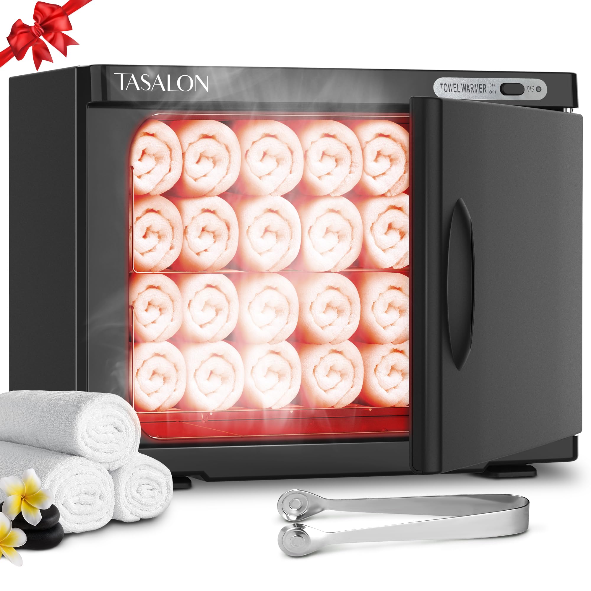 TASALONProfessional Hot Towel Warmer Cabinet, 23L Large Capacity, Use for Facial Spa, Hair Beauty, Salon Equipment and Home, Perfect Temperature for Towel Warmer, Fits up to 72 Small Towels - Black