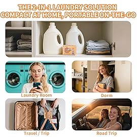 BellaLuce Laundry Detergent Sheets 1 Home Size (240 Loads, Fresh Linen) & 2 Travel Size (32 Loads, Fresh Linen & Dreamy Sway) | Portable for College, Dorm, Hotel, Family