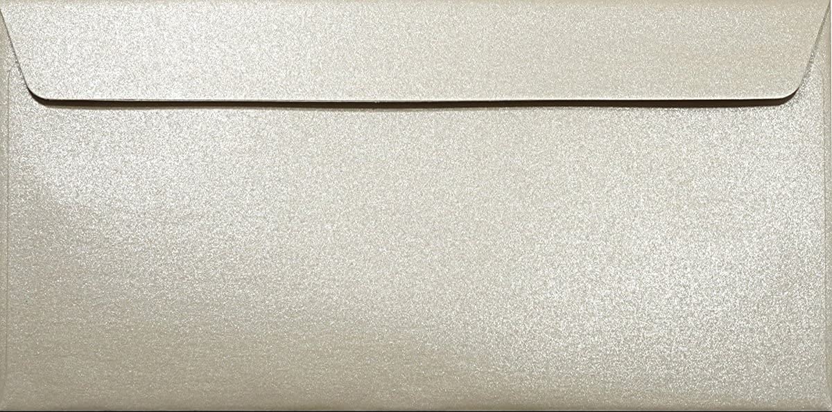 Netuno 500 Briefumschläge Perlmutt-Sand DIN Lang 110x 220 mm 120g Majestic Sand Papier Briefkuverts haftklebend hochwertig für Postkarten Geburtstagskarten Weihnachtskarten Hochzeit Einladungskarten