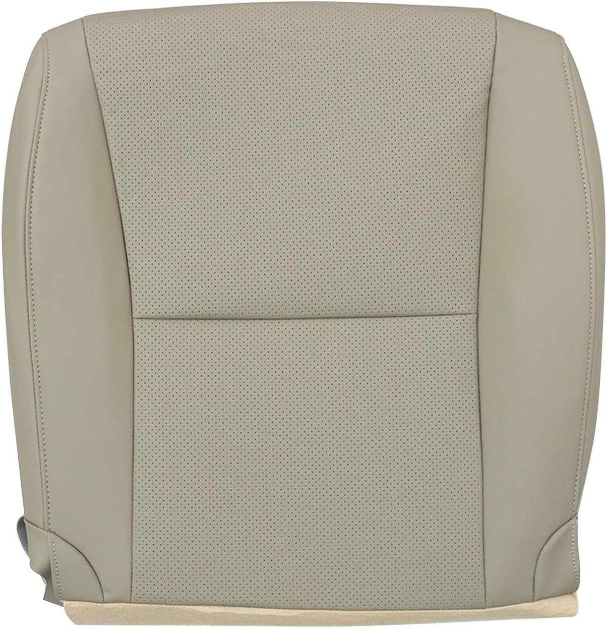 SecosAutoparts Driver & Passenger Perforated Leather Bottom Replacement Seat Covers Light Tan Compatible with Lexus RX350 RX450h 2010 2011 2012 2013 2014 2015