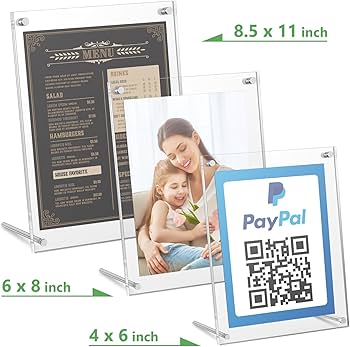 Amazon | Kevenal QRコードサイン 6 x 8インチ クリア QRコード