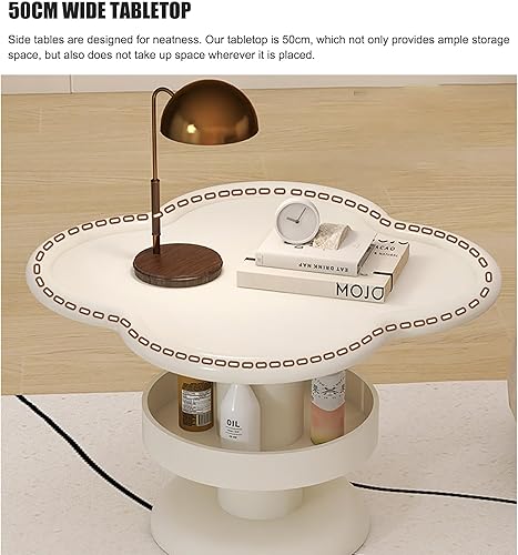 Miniatura 5 de Mesas de centro redondas para sala de estar, mesa de centro para sala, mesas auxiliares mesa de sala de estar con almacenamiento, mesa de grano para