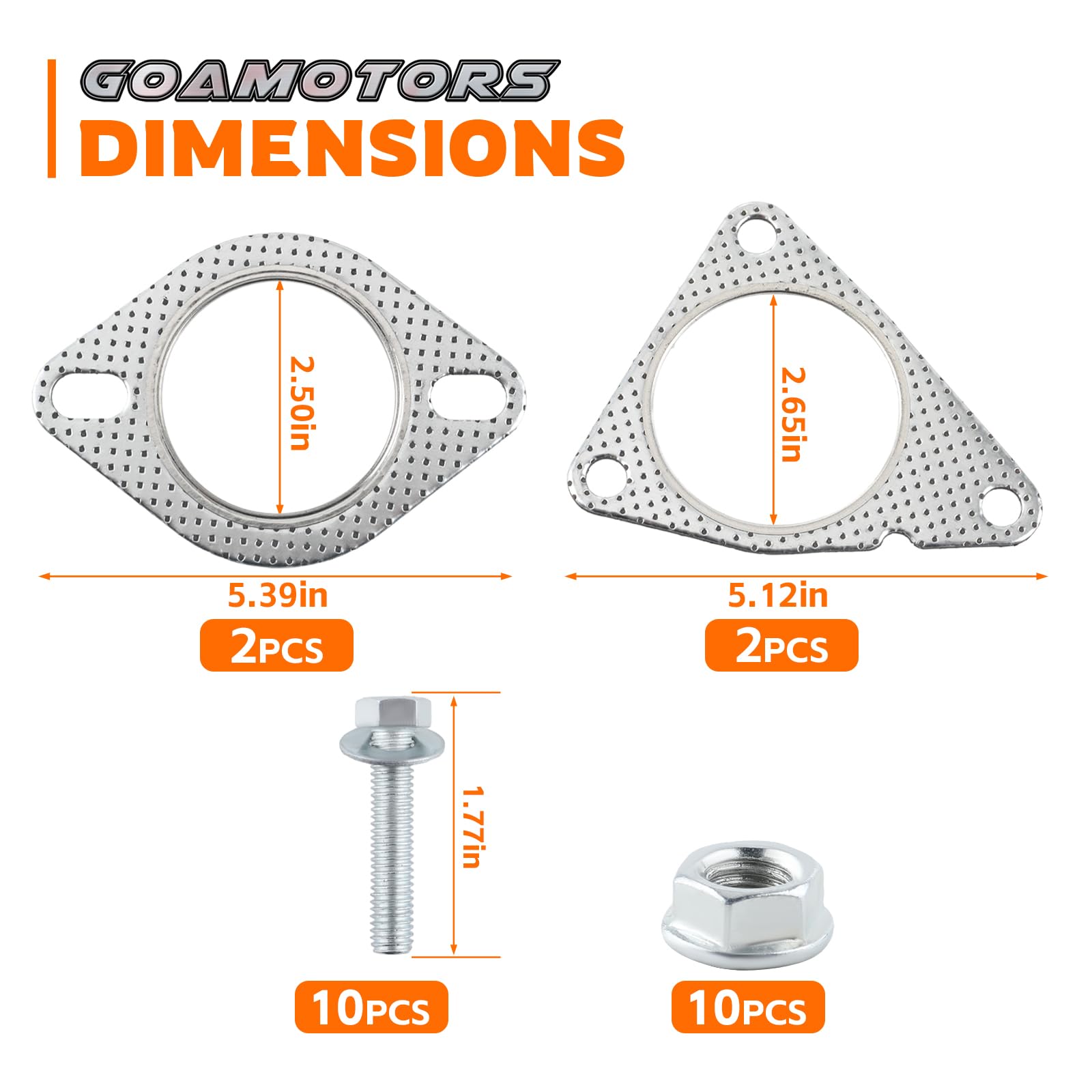 Amazon.com: GoaMotors 20692-8H30A Catalytic Converter Gasket Bolt