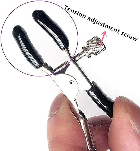 Miniatura 7 de Sponver Abrazaderas de metal ajustables para pezones sin perforación, abrazaderas de metal ajustables en anillos de pezón, clip decorativo para