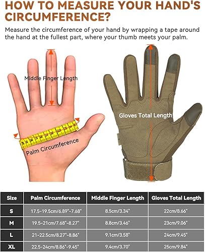 Miniatura 6 de Guantes tácticos para hombre, guantes militares de combate para motocicleta, guantes negros Airsoft para pantalla táctil para Airsoft al aire libre