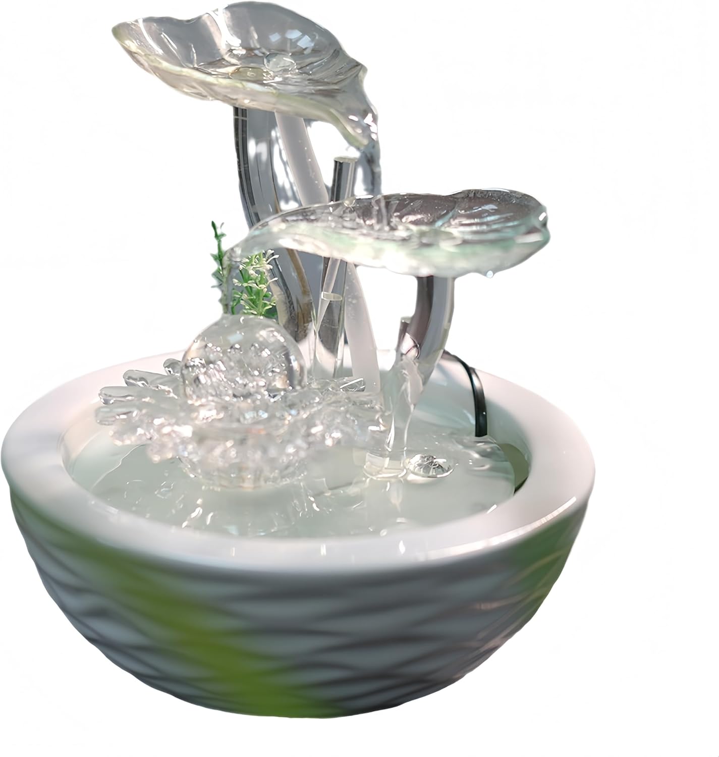 Tabletop Water Fountain Indoor - Water Fountain Decor for Meditation, Relaxation for Yoga, Study, Tea, Living Room, Office, Beauty Club Decor