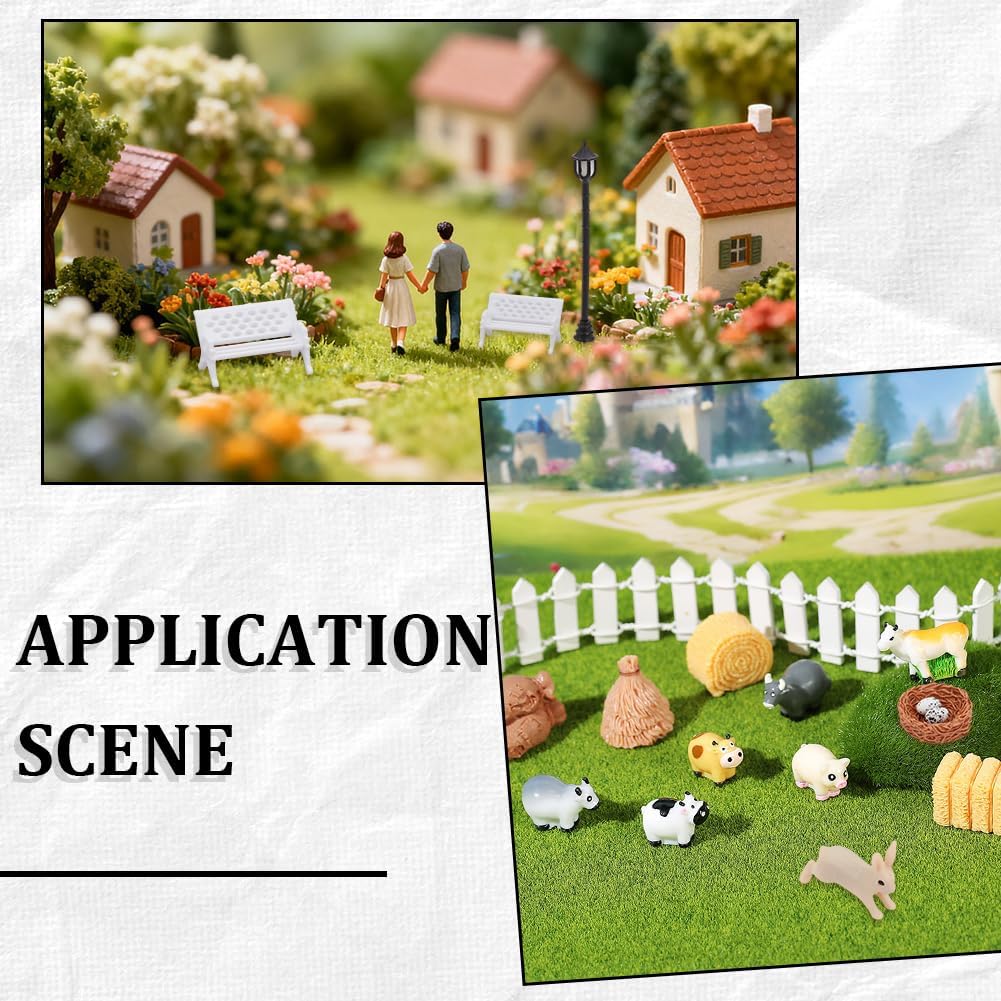 CREATCABIN Miniature Fairy Garden Accessories Grass Kit Moss Micro Landscape Garden Decorations Mini Resin Craft Figurines Decoration Plant Pot Bonsai Ornament for DIY Mini House Table Decor image 5