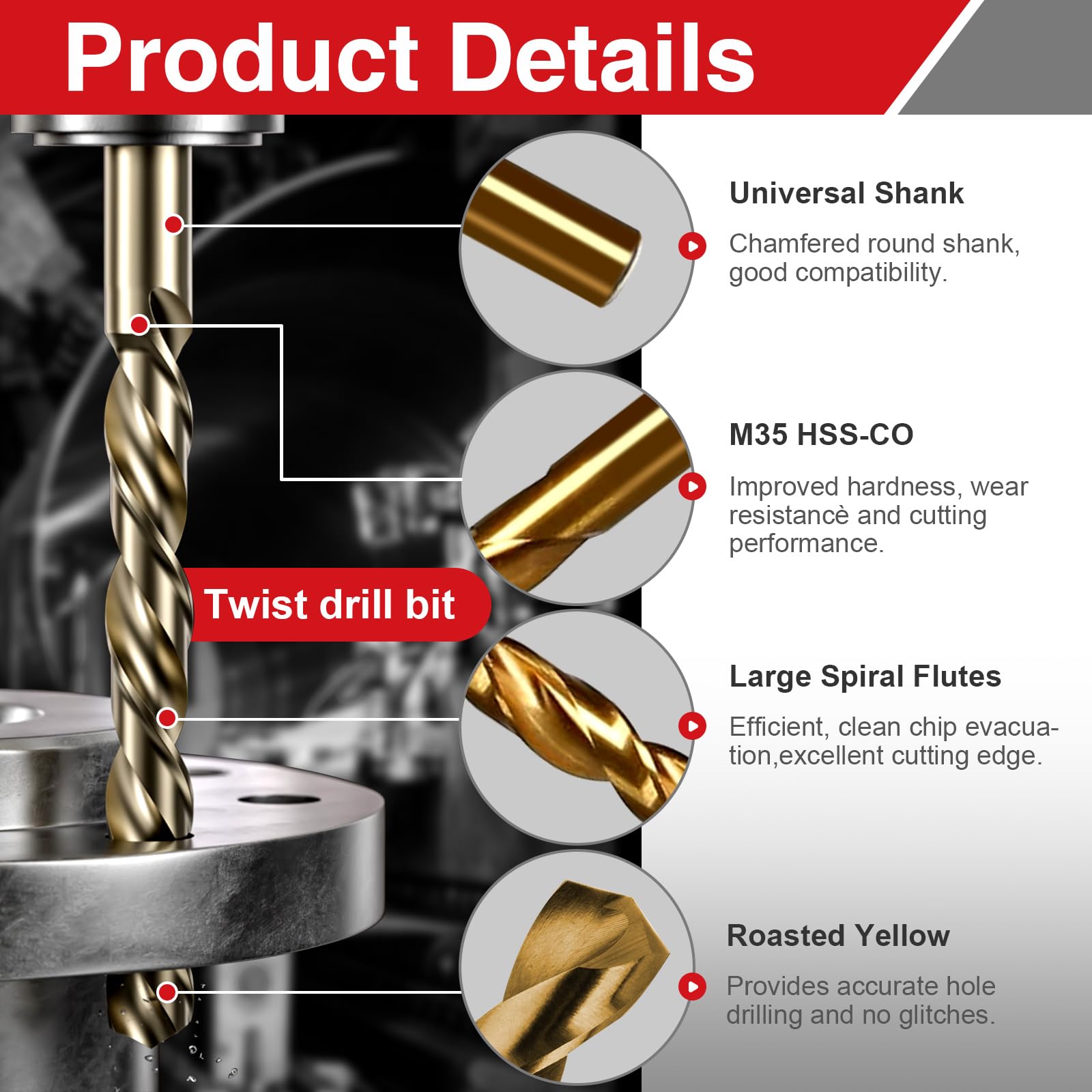 M4 Tap & M35 Cobalt Drill Bit Set - Heavy Duty -4 M4 Tap & M35 Cobalt Drill Bit Set - Heavy Duty -4