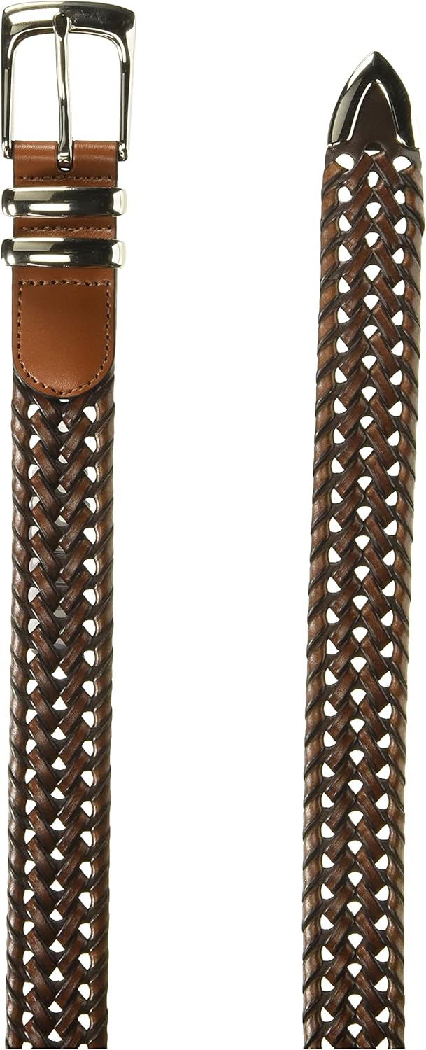 Perry Ellis Men's Portfolio Braided Leather Belt - Image 3