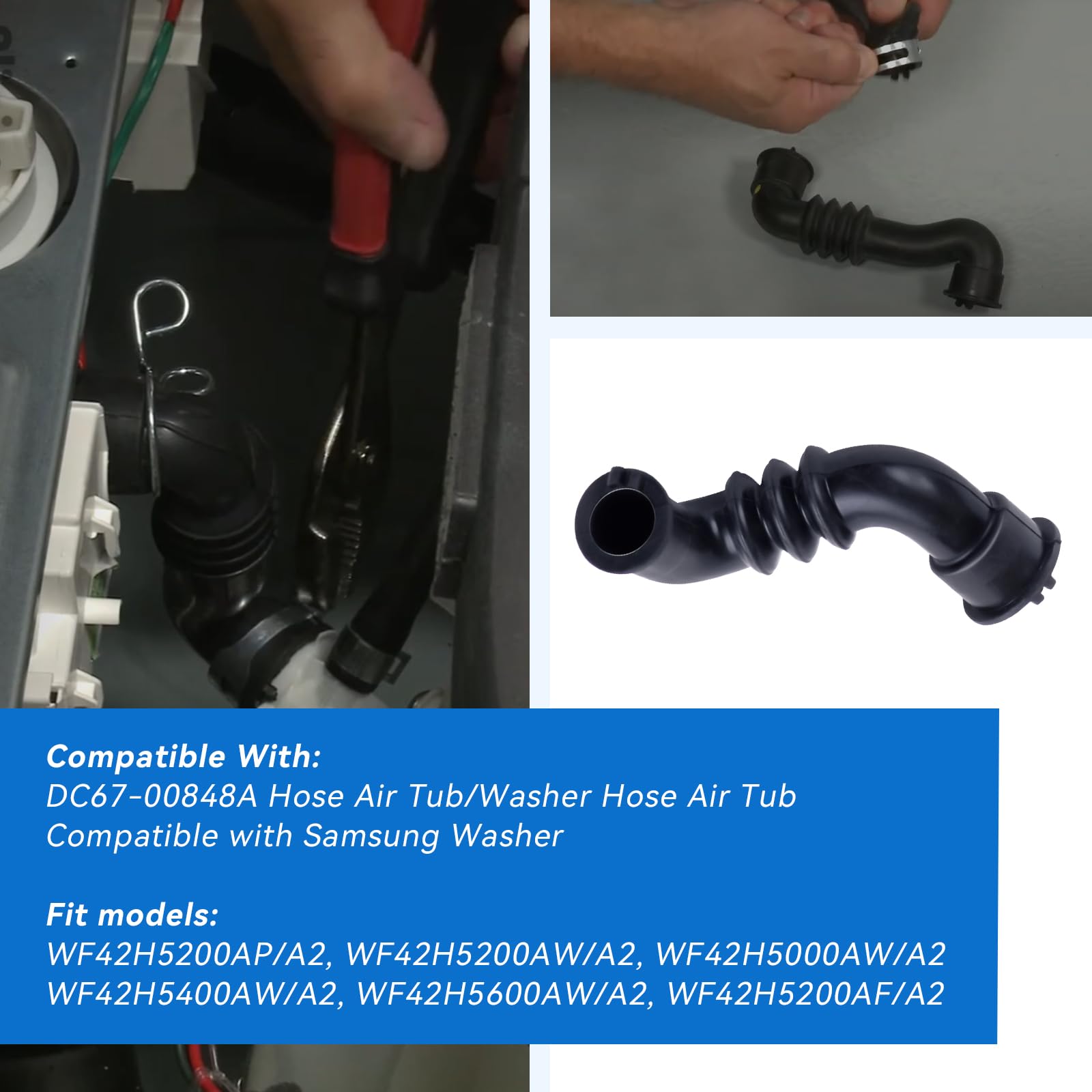 DC67-00848A - Manguera de aire compatible con lavadora Samsung