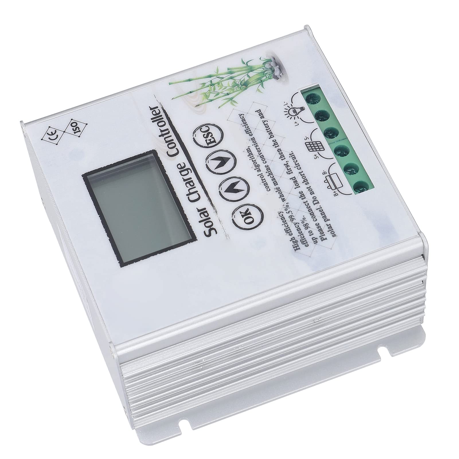 ViaGasaFamido Regolatore di Carica Ibrido Solare Eolico 12V 24V, MPPT (30A)