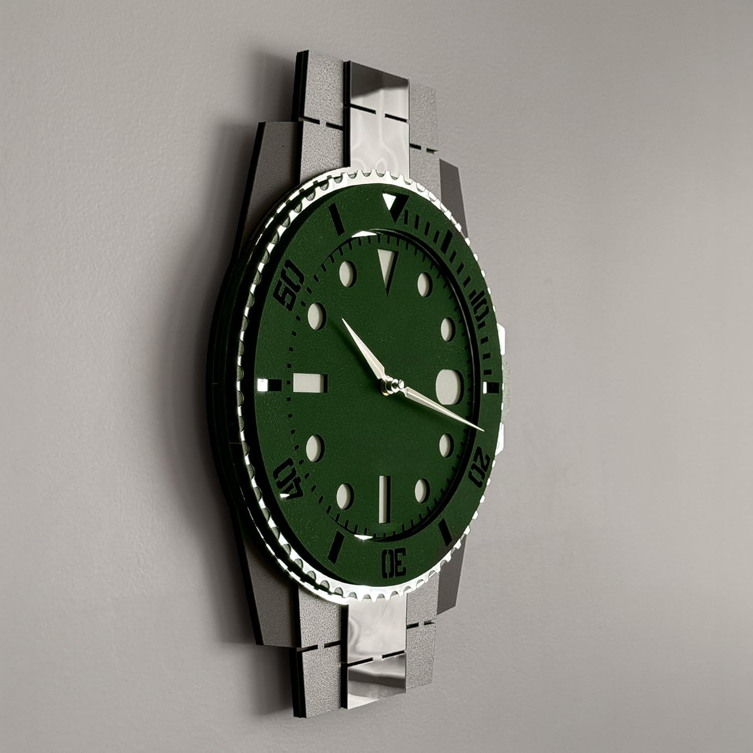 goodtime Silent Wooden Wall Clock – Modern Minimalist Design, Non-Ticking Decorative Large Analog Wall Clock for Living Room & Gift