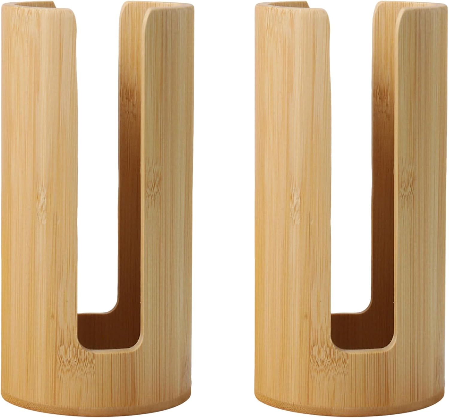 Large 2 Pcs Wood Lid Organizer, Wooden Jar Lid Storage Holder, Vertical Cup Lid Dispenser for Tea Room Countertop, Coffee Bar, Kitchen Cabinet and Cupboard