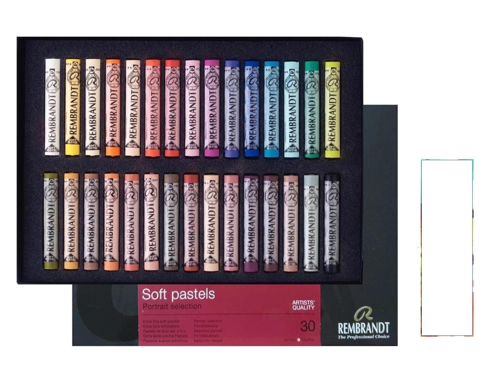 Rembrandt Set di Pastello Secco Colori Ritratto 30 Pezzi e 1 Carta