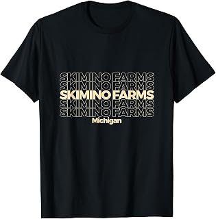 Vintage Skimino Farms, Virginia Repeating Text T-Shirt