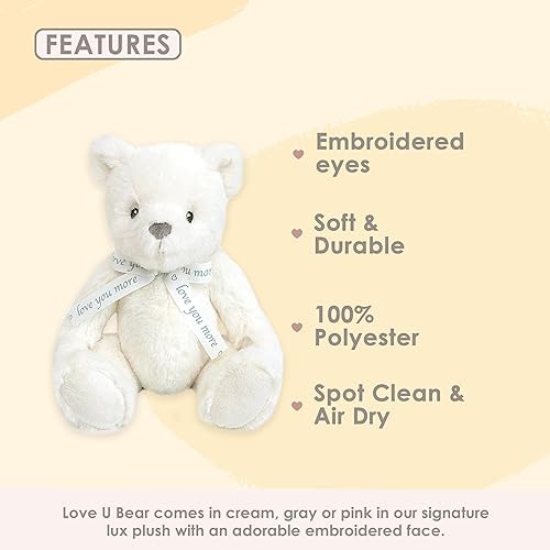 Miniatura 5 de MON AMI 'Love U' - Oso de peluche de 10 pulgadas, color crema, juguetes de baby shower, juego imaginativo, lindos peluches para niños, niños