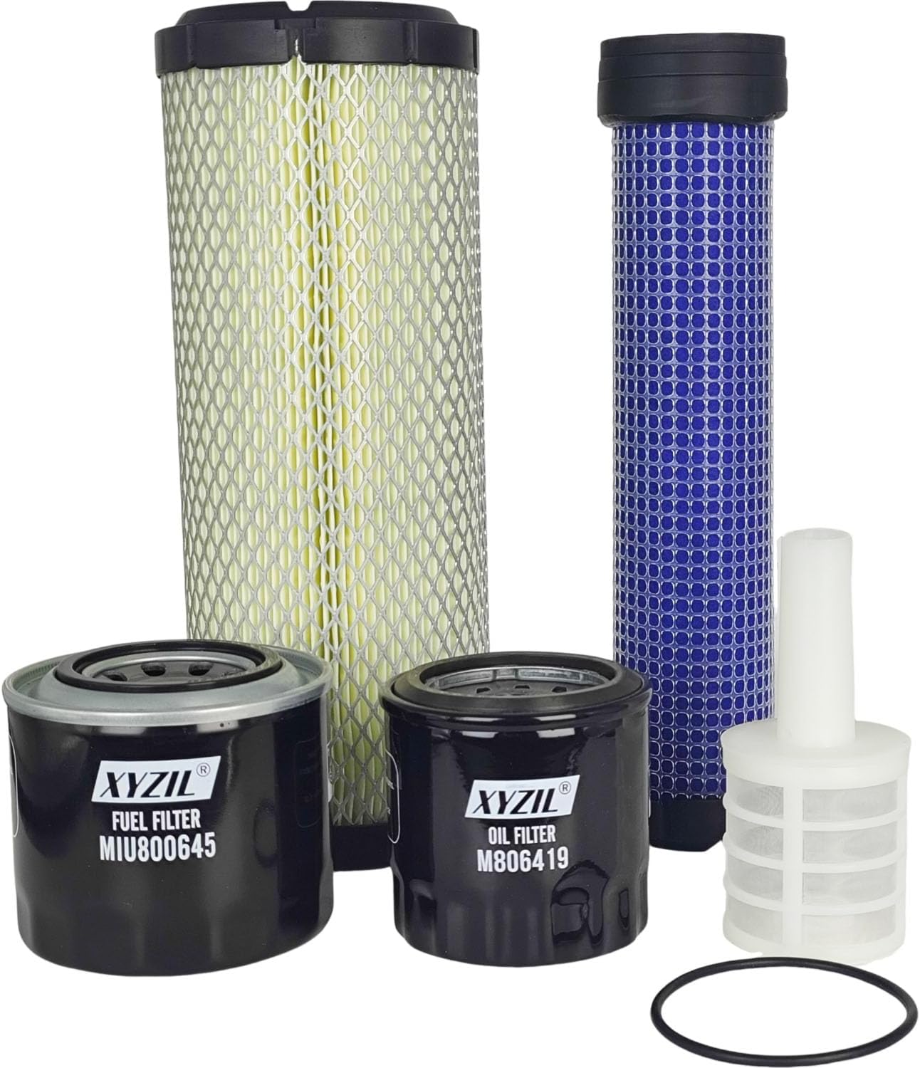 Maintenance Filter Kit Compatible with John Deere 790 (SN 790001-) Engine 3TNE82A Compact Utility Tractor M806419 M811032 MIU800645 M131802 M131803 Oil Fuel Primary Secondary Air Filter