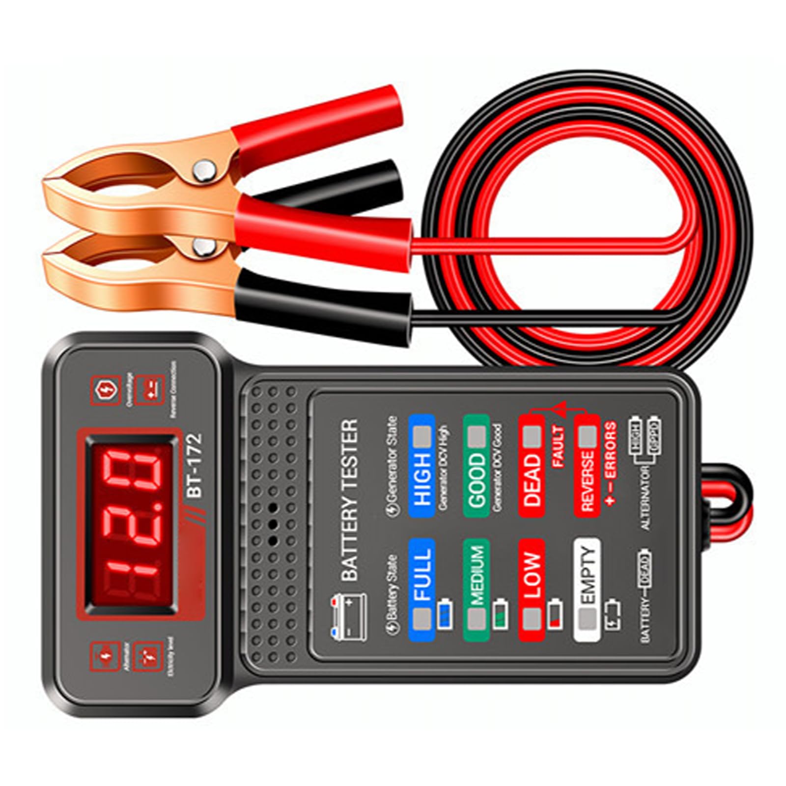 Ordinaryone Compacted Battery Tester For Car Trucks And Motorcycles Electrical Systems With Accurate Voltages Measurement And Features Motorcycle Battery Tester
