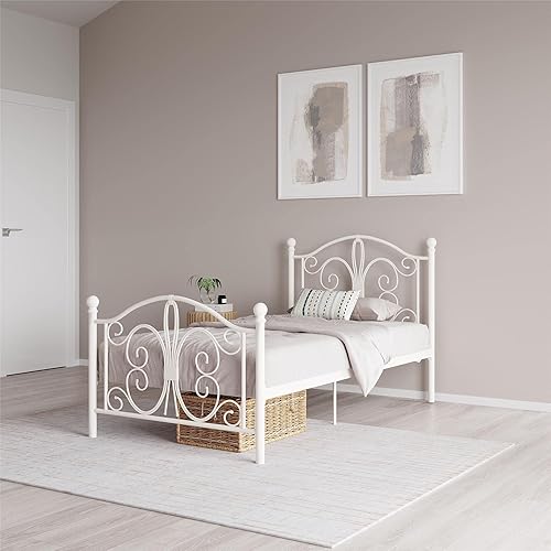 Miniatura 74 de DHP Bombay - Cama de metal Blanco,bronce