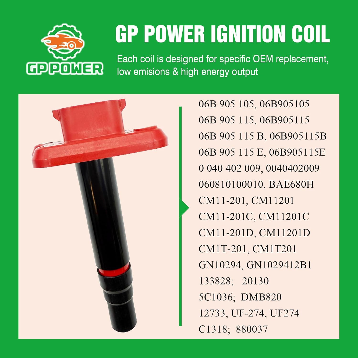 Performance Ignition Coil Packs Set Of 4 Compatible With Audi A4 A6 A8 RS6 S6 S8 TT VW Passat Beetle GOLF SHARAN 1.8 1.8T L4 4.2 4.2T V8 Replacement For UF274 06B905115E