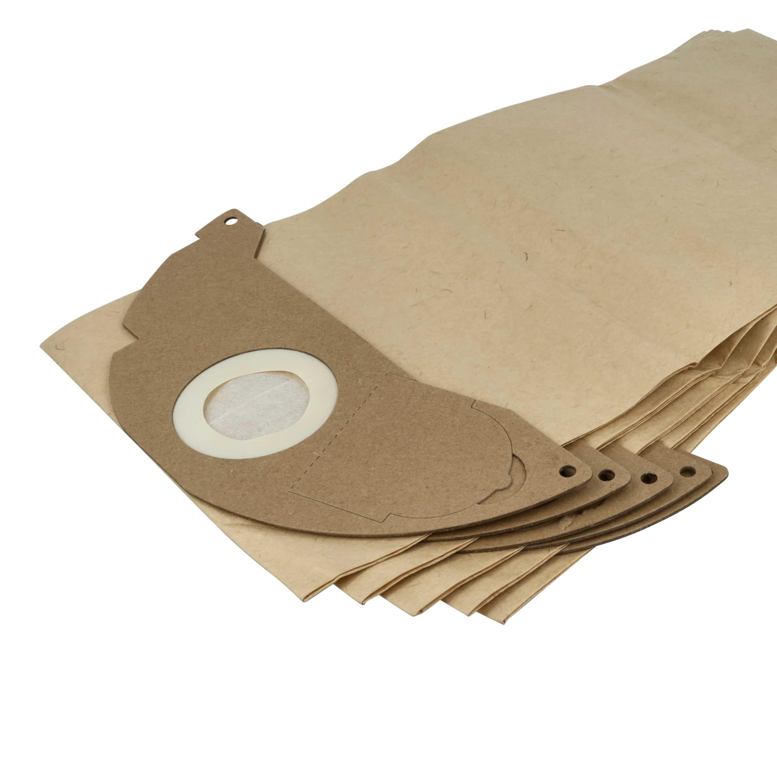 vhbw 50 x worek do odkurzacza kompatybilny z odkurzaczem Kärcher K 2601 Plus, K 2601, K 2501 TE, K 2501, A 2120 ME - 44 cm x 20 cm, brązowy