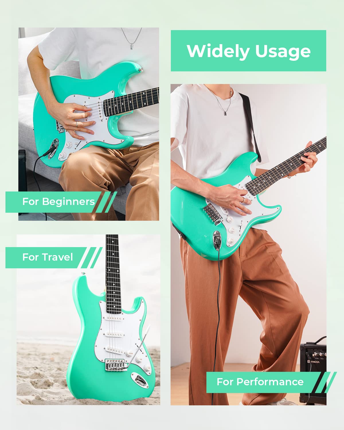 Amazon.co.jp: Vangoa エレキギター 初心者セット 39インチ