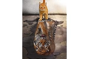 Ginfonr 5D Diamond Painting Cat Tiger Embroidery Craft